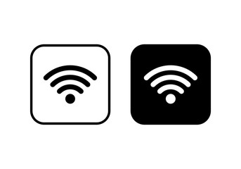 wifi icon vector. signal vector icon. Wireless and wifi icon or sign for remote internet access