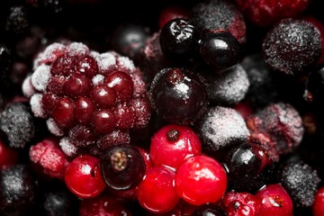 frozen berries fruit. blackberry, blueberry, raspberry and currant