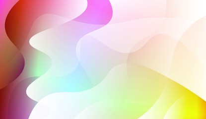 Fototapeta premium Vibrant And Smooth Gradient Soft Colors Wave Geometric Shape. For Cover Page, Poster, Banner Of Websites. Vector Illustration.