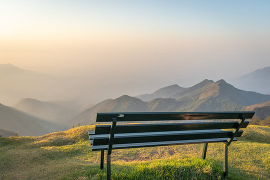 Nature View bench with amazing landscape