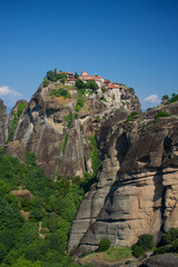 Fototapeta na wymiar Meteora Monastery Greece on rocky mountain