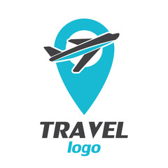 Air travel logo template. Travel logo on a white background