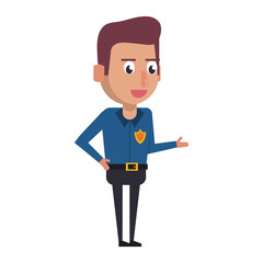 policeman working avatar cartoon character