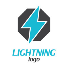 Lightning logo on a white background. Vector illustration