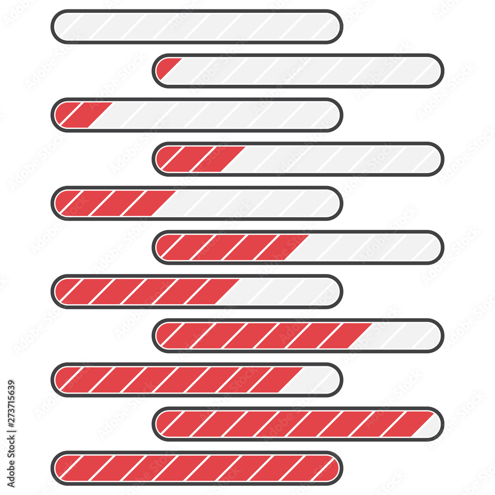Aufkleber set of simple update progress icon. vector illustration