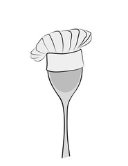 spoon in the kitchen hood. logo for cafes and restaurants. vector illustration.