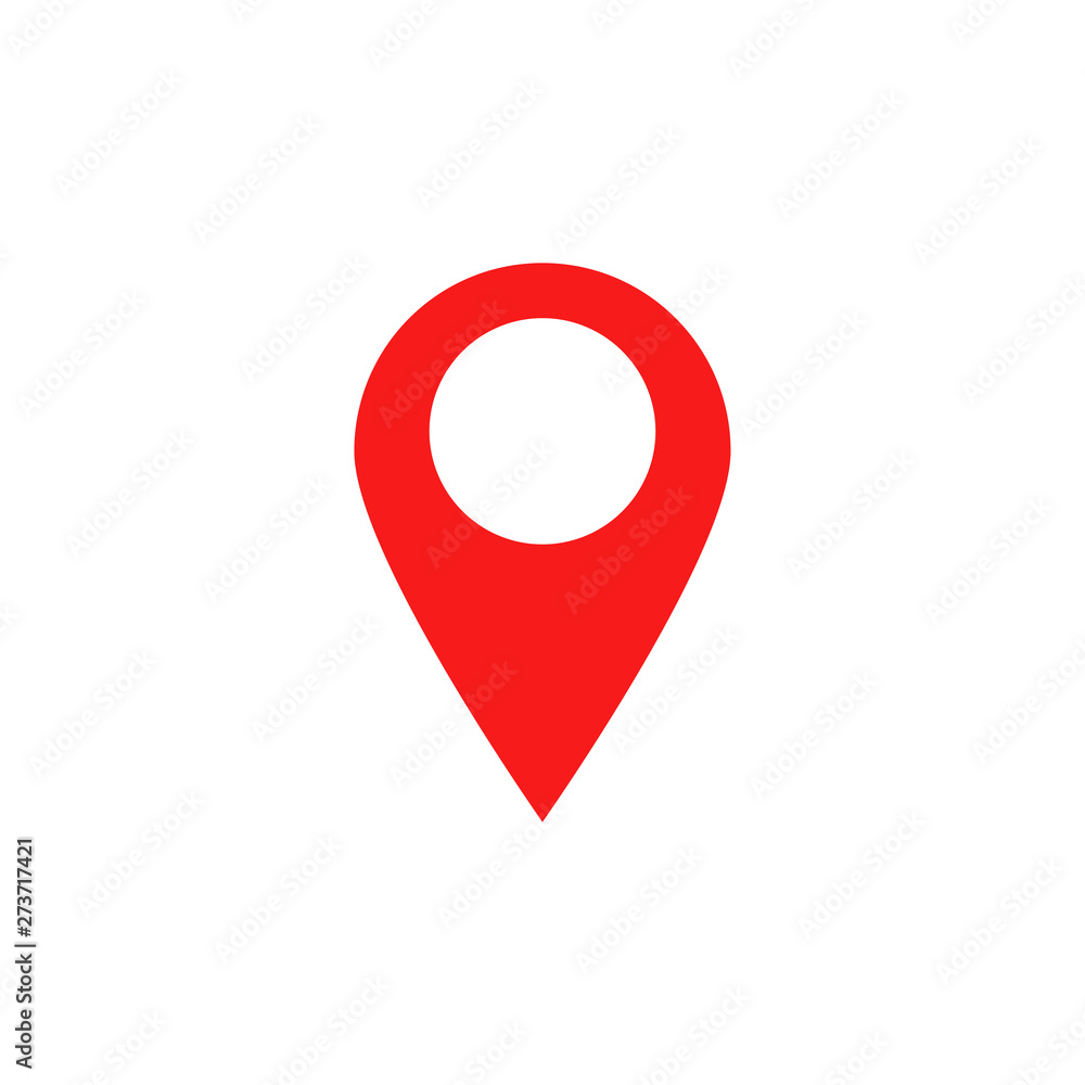 Poster Map pointer icon. GPS location symbol. Vector illustration