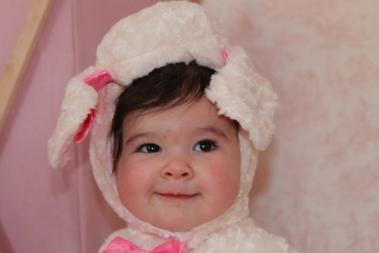Baby in Little Lamb Costume