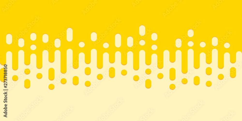 Aufkleber Seamless pattern of honey drop. Yellow background with rounded lines