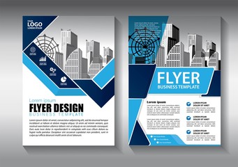 Business abstract vector template. Brochure design, cover modern layout, annual report, poster, flyer in A4 with colorful triangles, geometric shapes for tech, science, market with light background