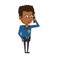 policeman working avatar cartoon character