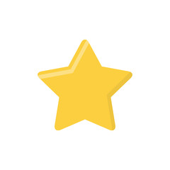 Star icon in a flat design. Vector illustration