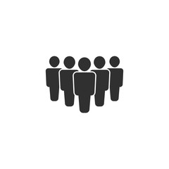 People icon in simple design. Vector illustration