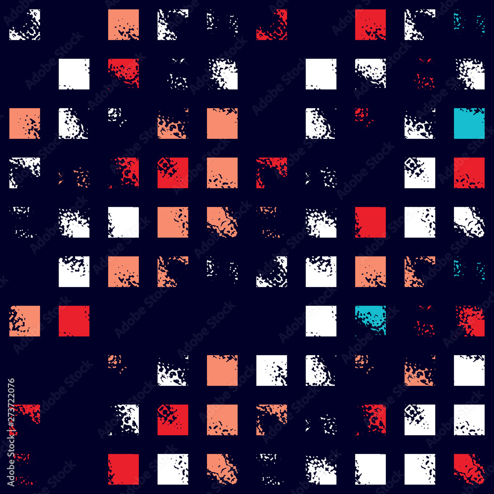 Poster abstract seamless pattern of waves and spots. image in grunge style.