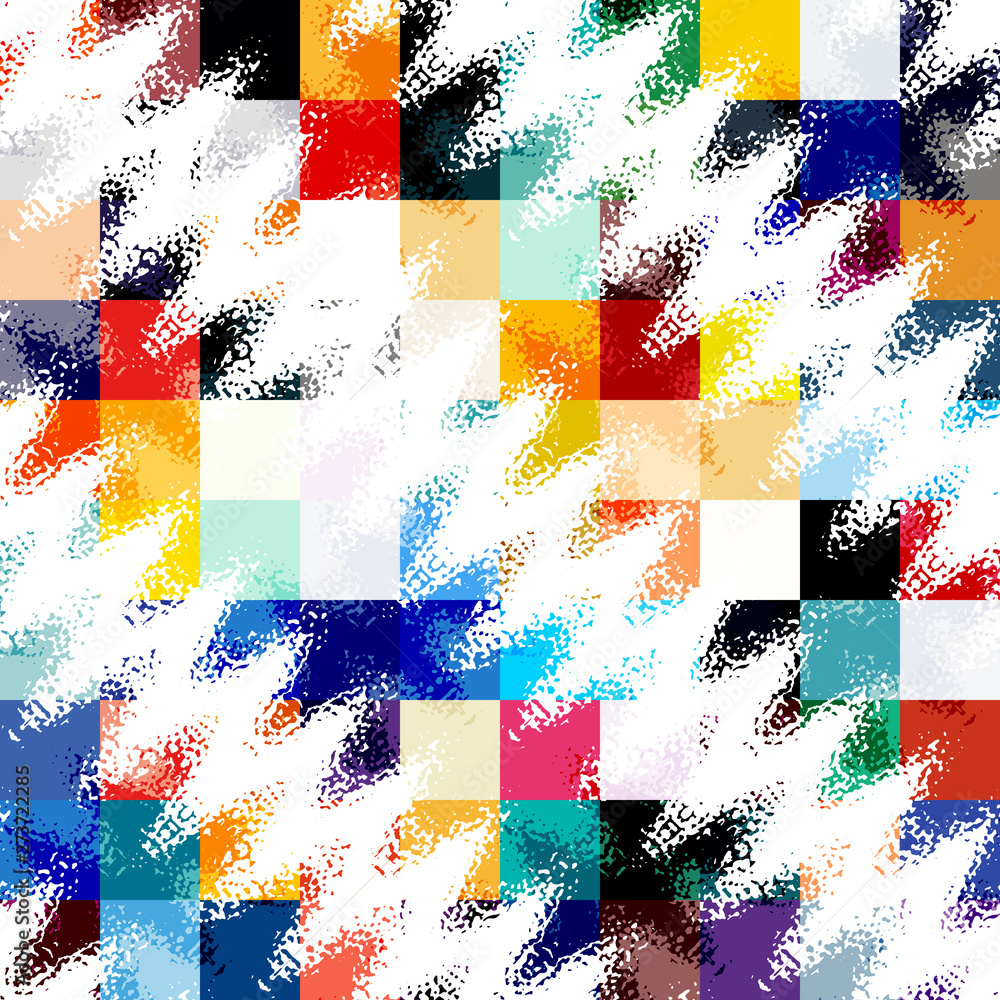 Poster abstract seamless pattern of waves and spots. image in grunge style.