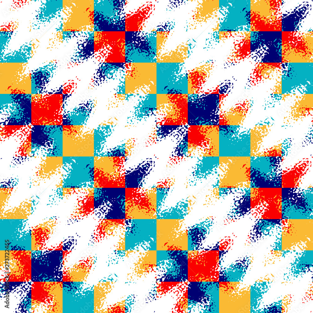 Poster abstract seamless pattern of waves and spots. image in grunge style.