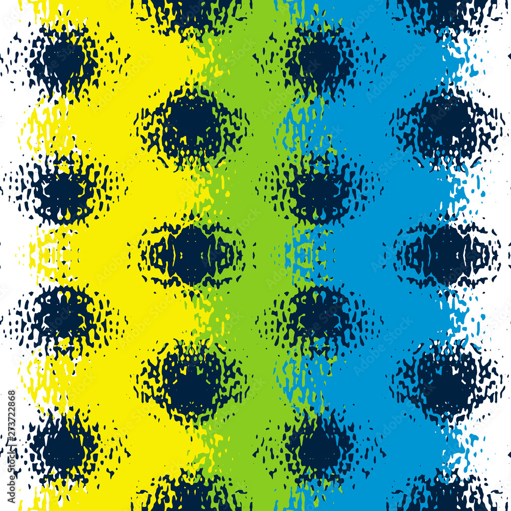 Poster abstract seamless pattern of waves and spots. image in grunge style.
