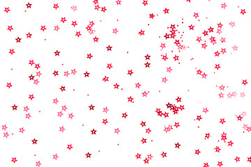 Bunch of Pink stars on white background.
