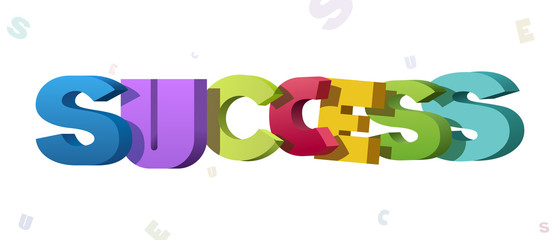 Colorful illustration of Success word
