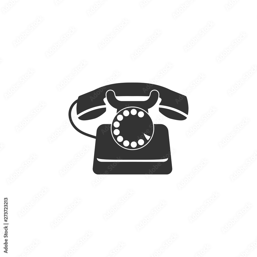 Poster retro phone icon in simple design. vector illustration