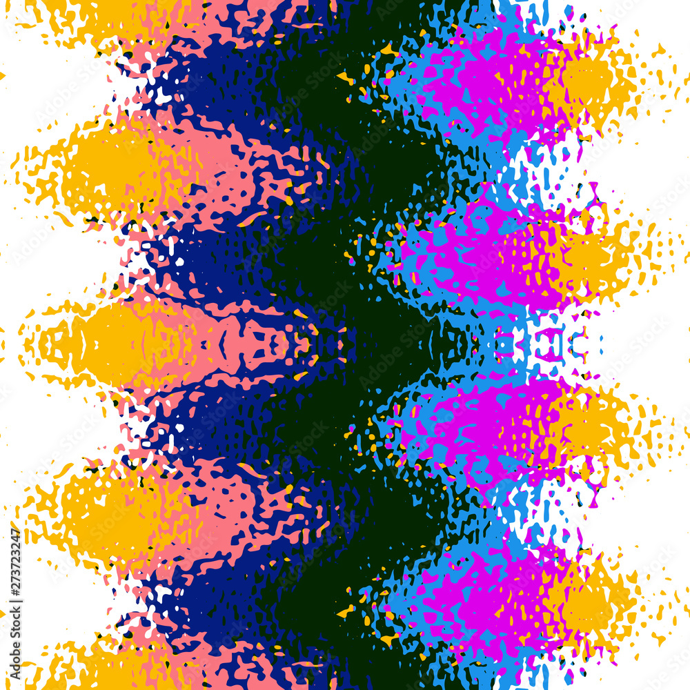 Poster abstract seamless pattern of waves and spots. image in grunge style.