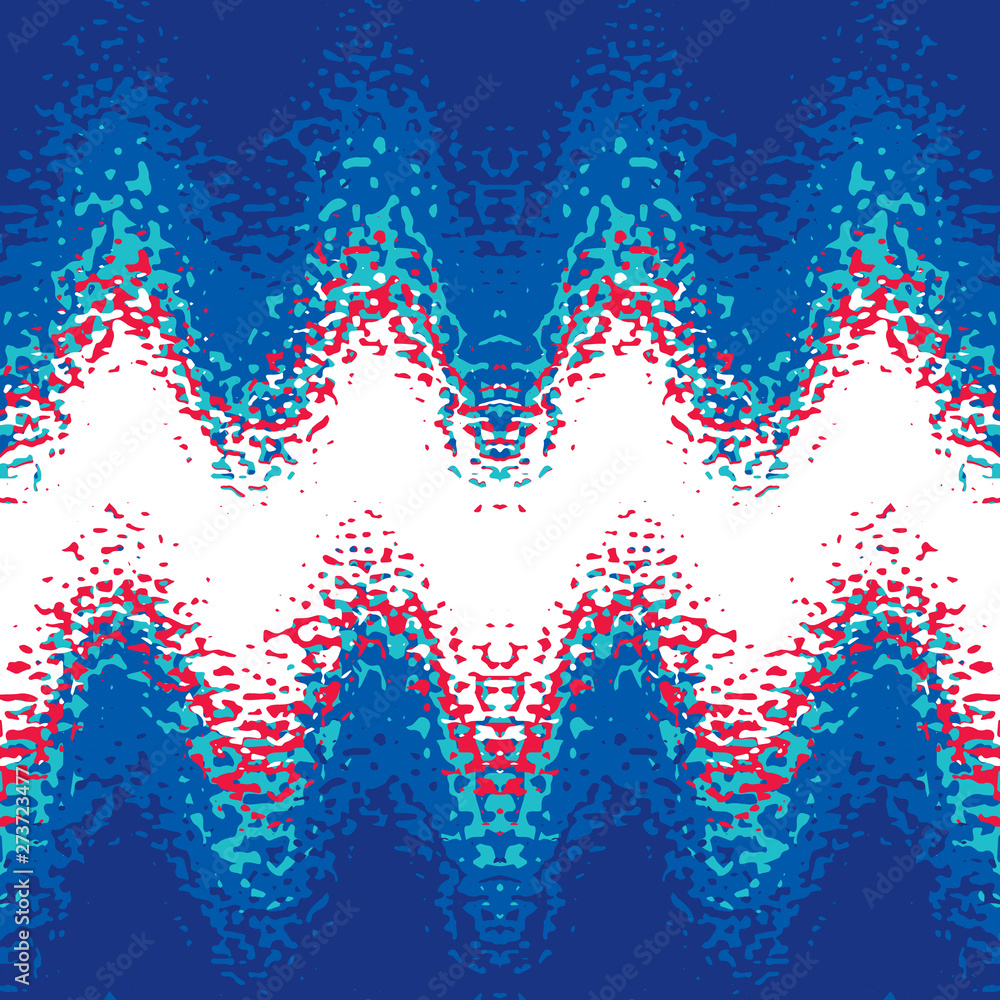 Poster abstract seamless pattern of waves and spots. image in grunge style.