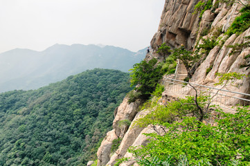 Fototapeta na wymiar Songshan Mountain Range and geological formations China