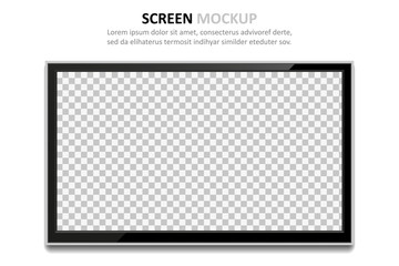 Screen mockup. TV with blank screen for design