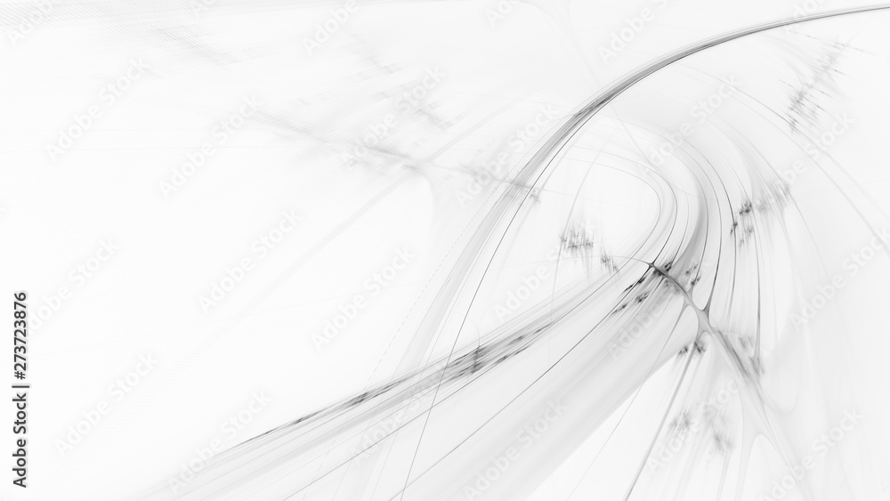 Poster abstract white background. fractal graphics 3d illustration. three-dimensional composition of glowin
