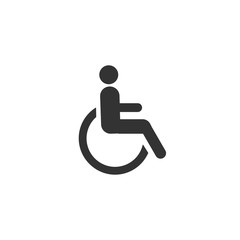 Disabled icon in simple design. Vector illustration