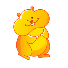 Hamster character standing or going.