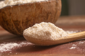 Fototapeta na wymiar Coconut Flour in a bowl