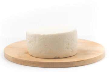 Ricotta Cheese over a wooden board