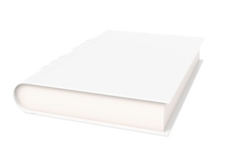 White book. 3d rendering illustration isolated