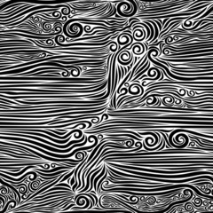 Pattern in the form of curls in the art Nouveau style. The image is black on a transparent background.
