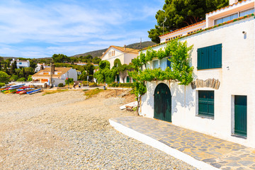 White houses in Cadaques port, Costa Brava, Spain