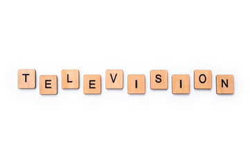 The word TELEVISION