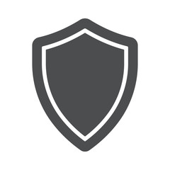 Shield simple icon. Vector illustration