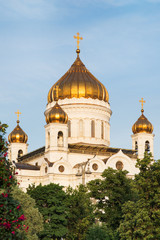 Fototapeta na wymiar Moscow Russia. Orthodox cathedral Christ the savour.