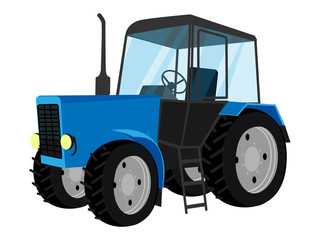 Blue tractor.