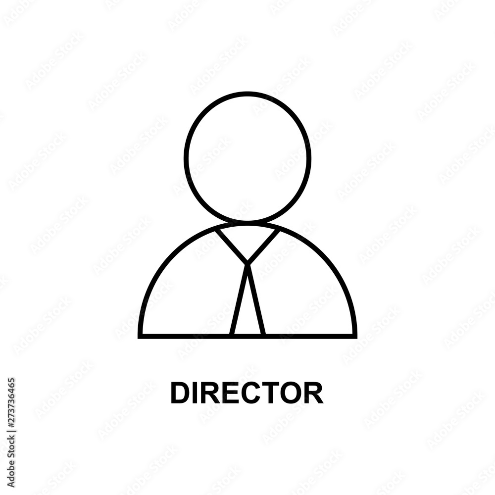 Poster manager director icon. element of conference with description icon for mobile concept and web apps. 