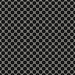Circles vector seamless pattern. Simple abstract geometric texture with dots