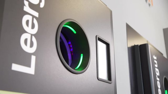 Reverse vending machine, PET crusher 