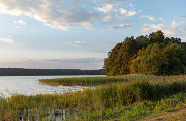 Fototapeta na wymiar Biale lake in Augustow. Poland