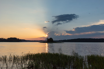 Biale lake in Augustow. Poland