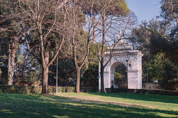 Fototapeta na wymiar Rome, architecture of VIlla Borghese