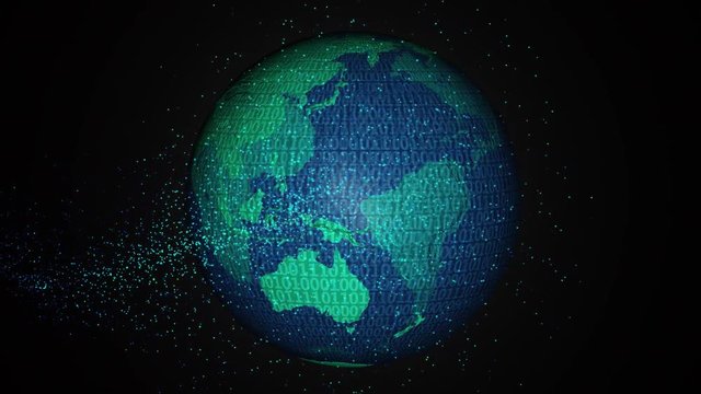 Digital 3d animated earth showing the borders of the country Tonga and the capital Nuku&rsquo;alofa in 4K resolution at daytime
