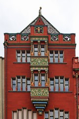das rathaus in basel, schweiz