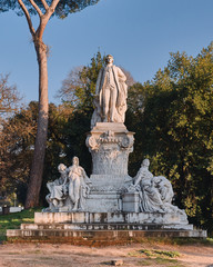 Rome, Monument to Johann Wolfgang von Goethe in Villa Borghese park