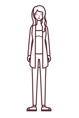 silhouette of woman in white background avatar character